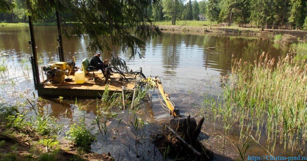 Очистка прудов от водорослей и ила - услуги компании "Чистые пруды"